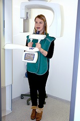 Pořízení panoramatického snímku chrupu u pacientky